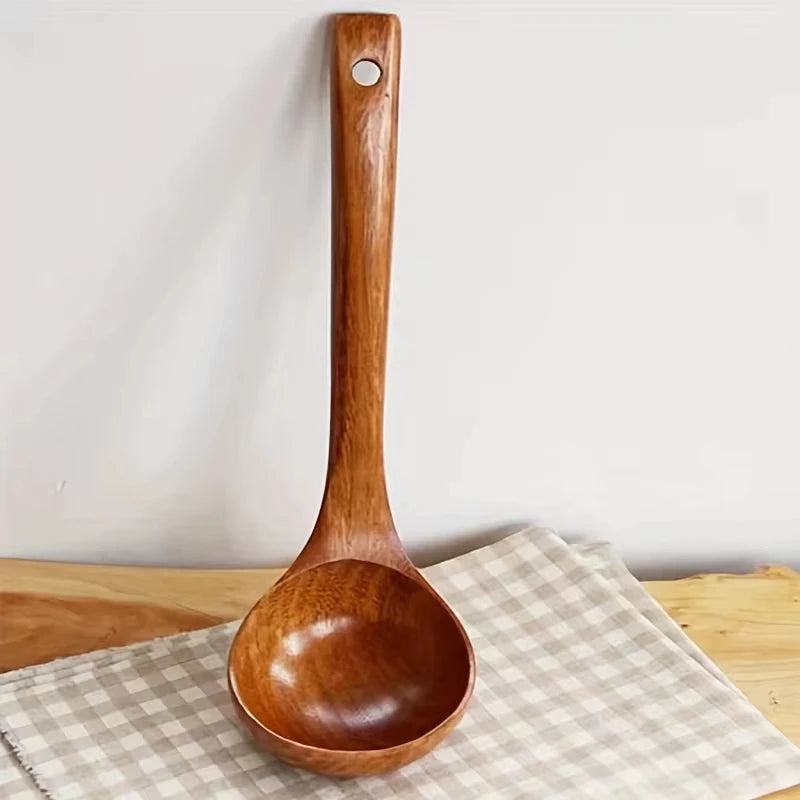 Non-stick wooden cooking spoon