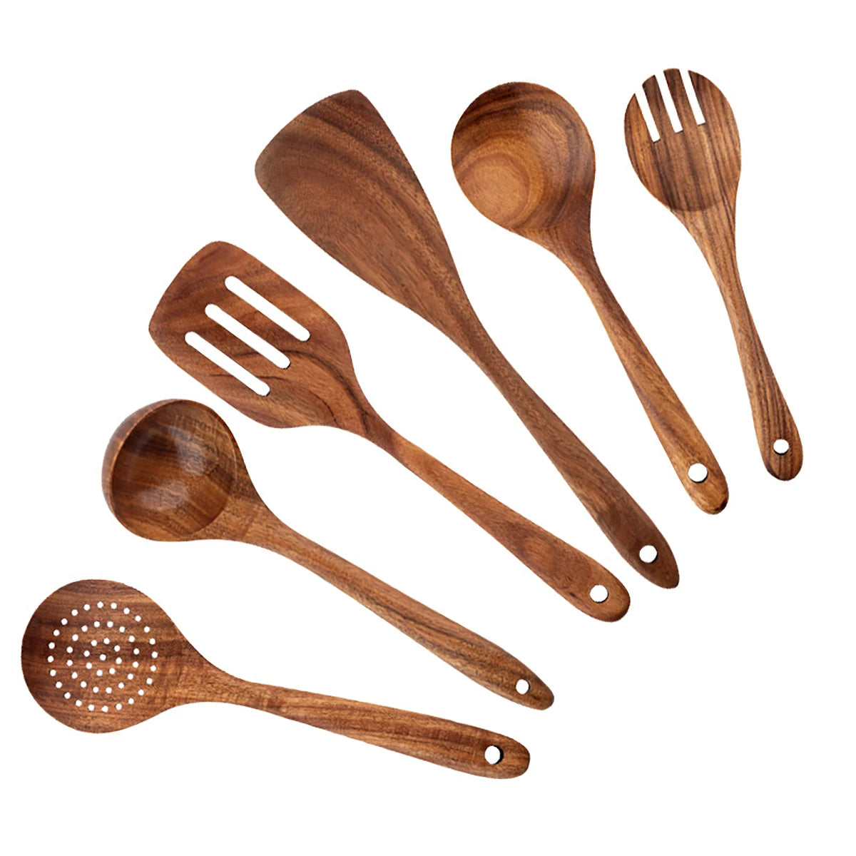 Wood kitchenware cooking set