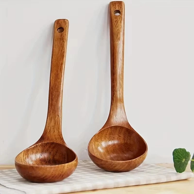 Non-stick wooden cooking spoon