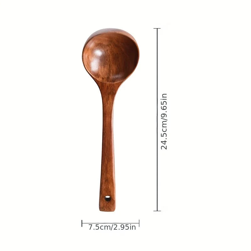 Non-stick wooden cooking spoon