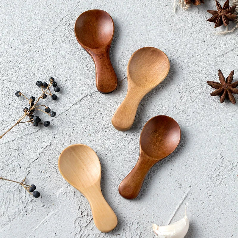 4Pcs mini wooden spoons