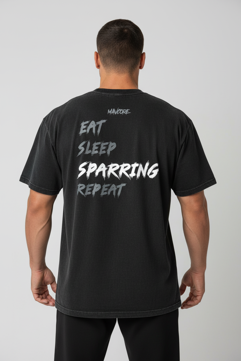 MAVCORE EAT SLEEP SPARRING REPEAT - Faded Black
