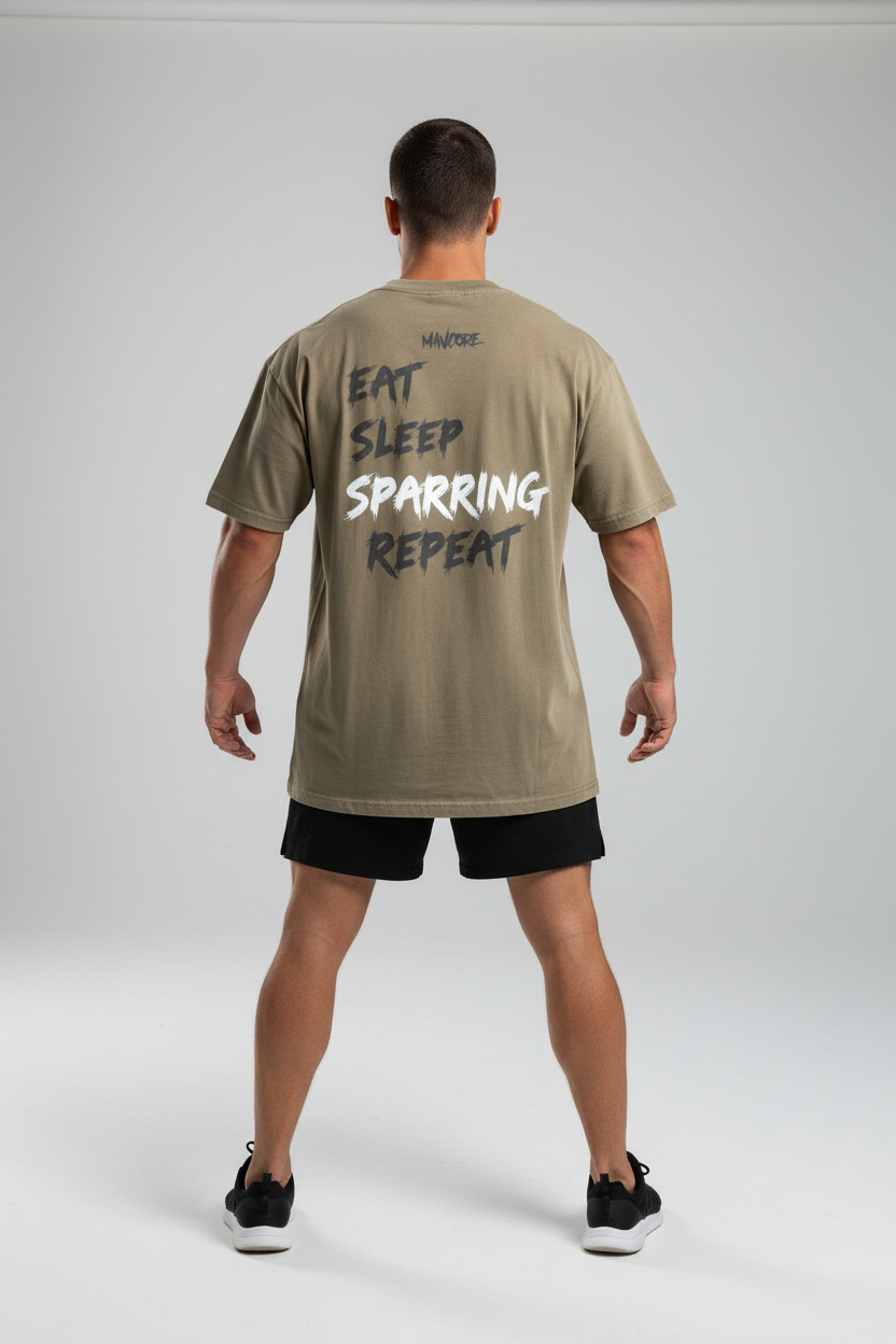 MAVCORE EAT SLEEP SPARRING REPEAT - Faded Khaki